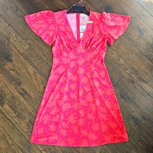 Michael Kors XS Flutter Sleeve Floral Boho Dress XS